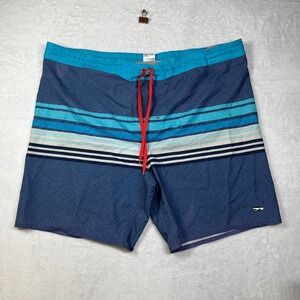 Laguna Board Shorts Mens XL Blue Striped Surf‎ High Rise Performance Athleisure